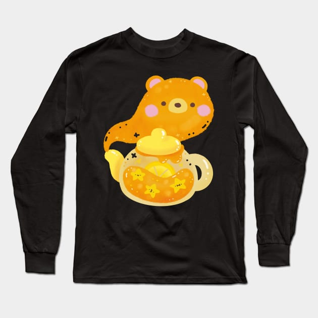 Honey Bear Tea Long Sleeve T-Shirt by Figberrytea